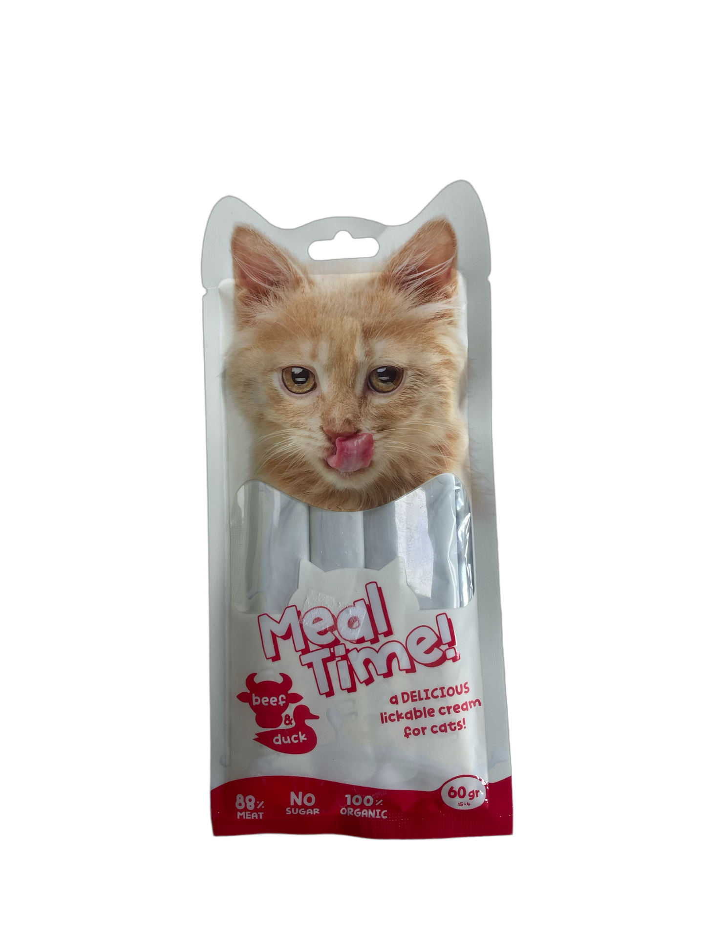 Meal Time- For adult Cat: Beef & Duck |מעדן ליקוק לחתול בוגר בטעם בקר וברווז
