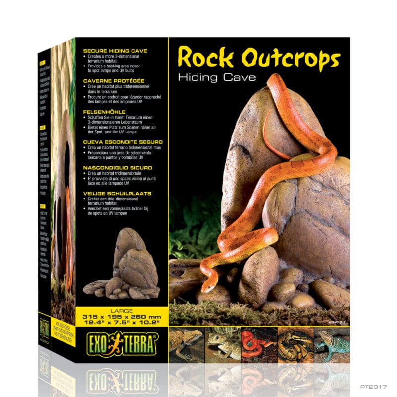 Exo Terra Rock Outcrops – מסתור דמוי סלע בעל 3 חורים