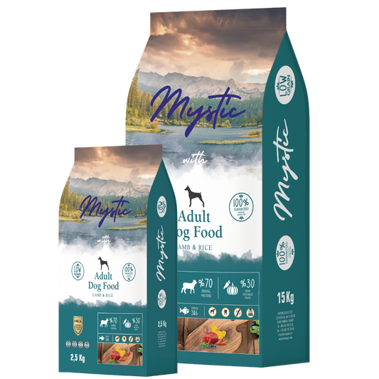 Mystic - Adult dog food : Lamb & rice | מזון יבש לכלב בוגר מכל הגזעים בסיס אורז כבש וירקות 2.5 ק״ג