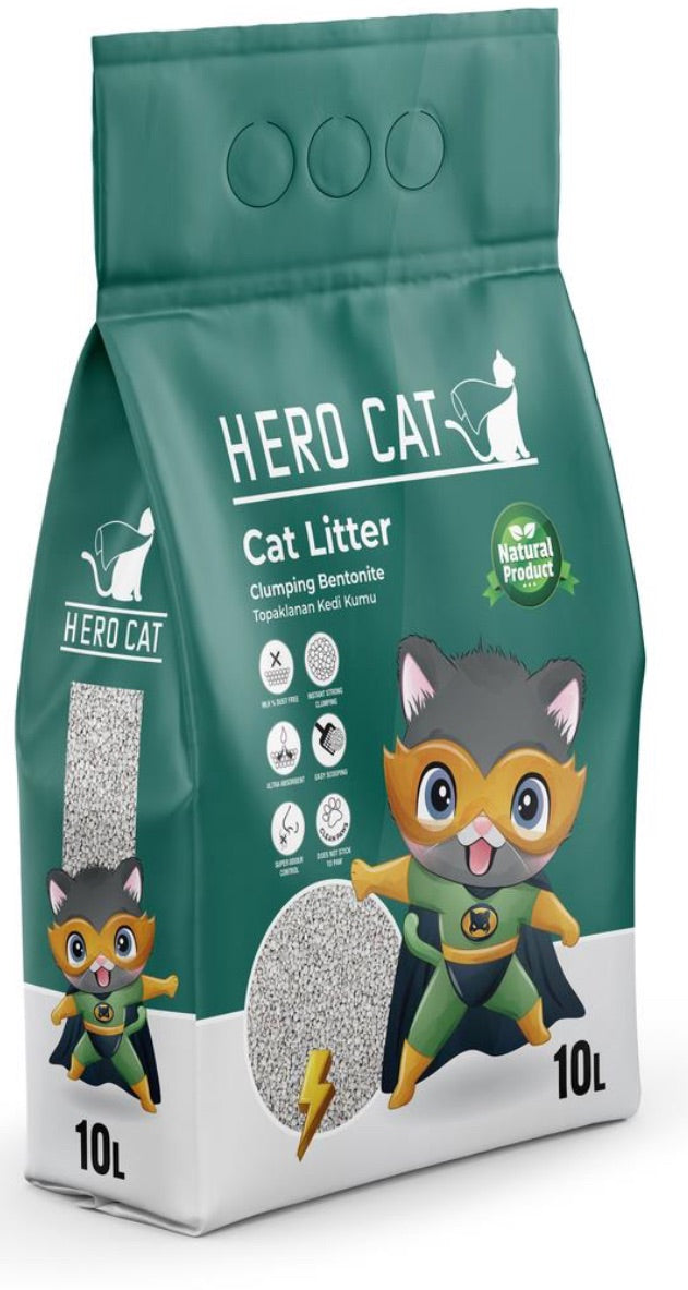 חול מתגבש לחתולים הירו קט Hero Cat  sand 10L