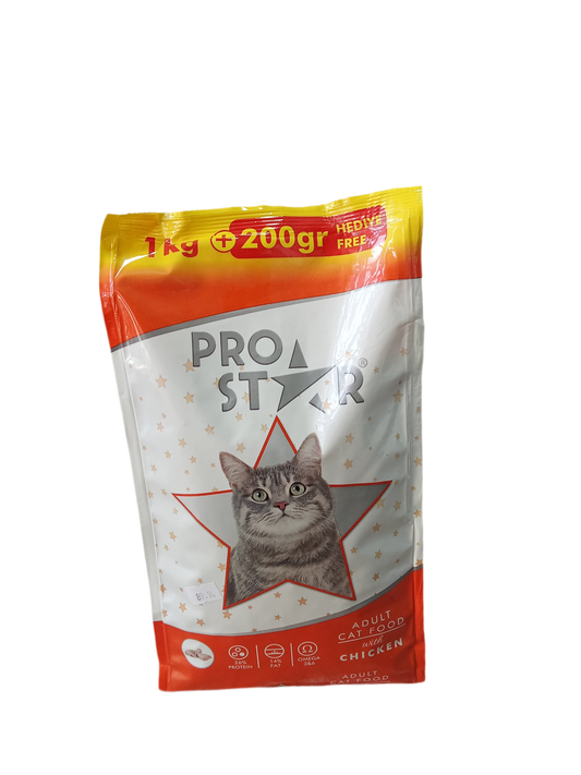 ProStar - Adult cat food : Chicken | פרוסטאר מזון יבש לחתולים בוגרים 1.2 ק״ג