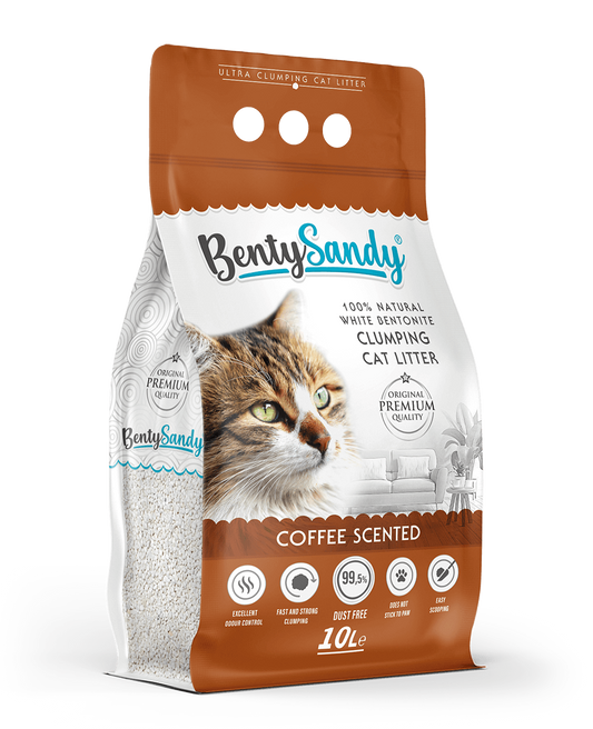 Bentysandy coffee scanted| 10L חול מתגבש לחתולים בניחוח קפה